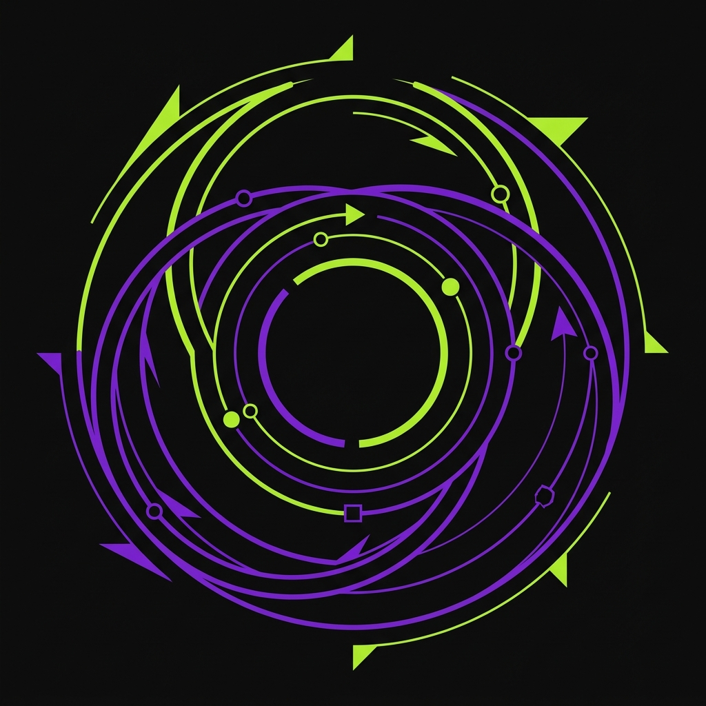 Growth flywheel: concentric circles representing partnership as a compounding loop